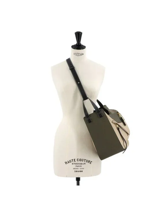 Loewe Hammock 2-Way Bag Leather Khaki Beige Medium - Picture 10 of 10